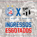 Ingressos Esgotados - Venda de ingressos: Bahia x Ceará | Final da Copa do Nordeste 2015