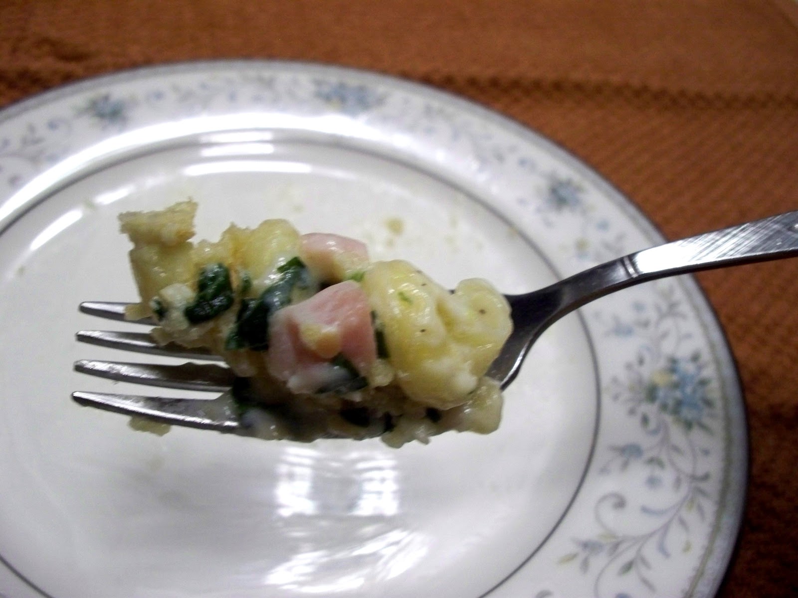 The Taming of the Roux Pancetta Spinach and Penne Casserole