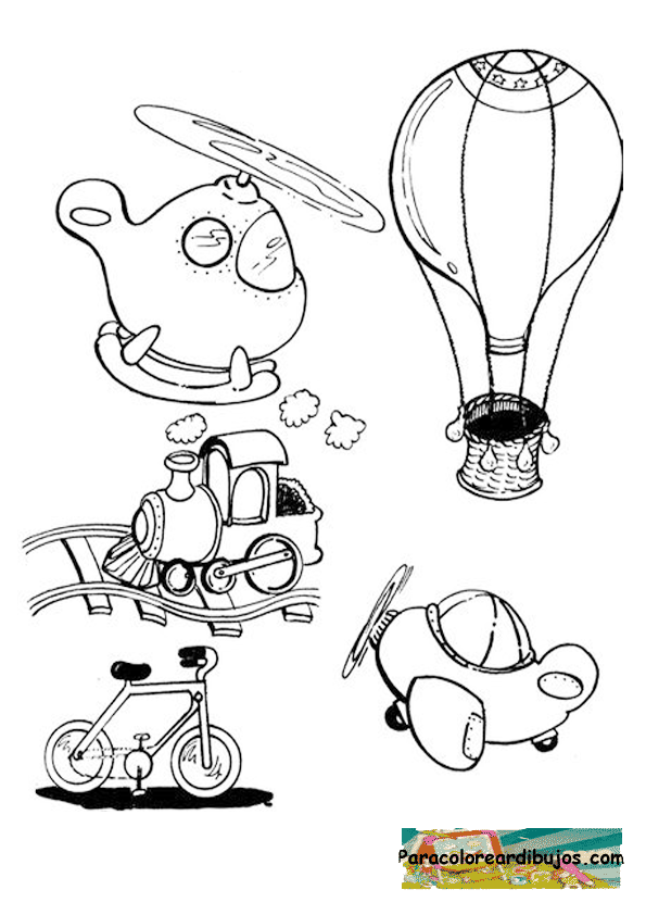 Medios de transporte para colorear :Colorear dibujos