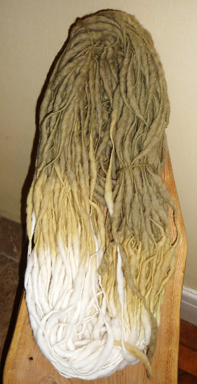 Wool - Tribulations of Hand Spinning and Herbal Dyeing: Early Worm Cowl Knitt...