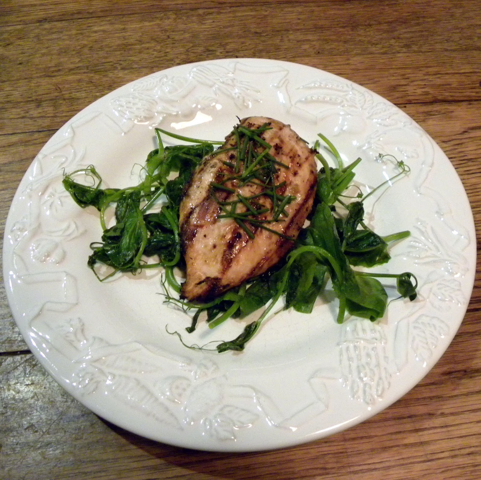 Cook's Cache Ginger Lime Mahimahi with Pea Tendrils