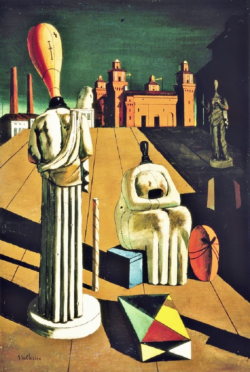 sauvage27 03 01 2009 04 01 2009 Le muse inquietanti 1917 18 Giorgio de Chirico Collezione privata a Milano Olio su tela cm 97 x 66