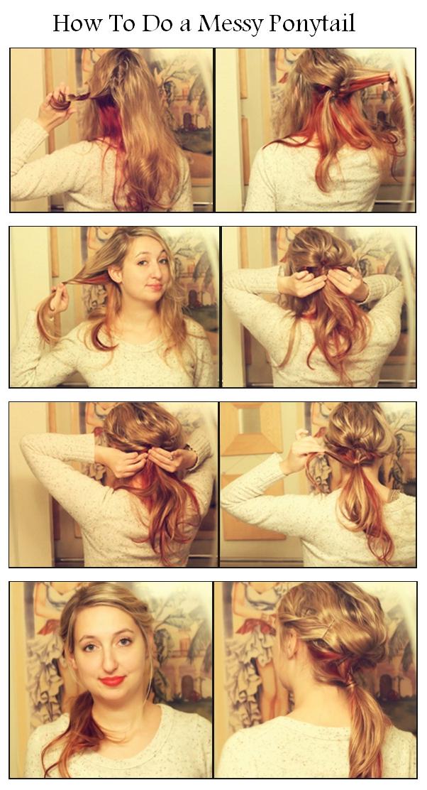Hair Today How To Make A Messy Ponytail