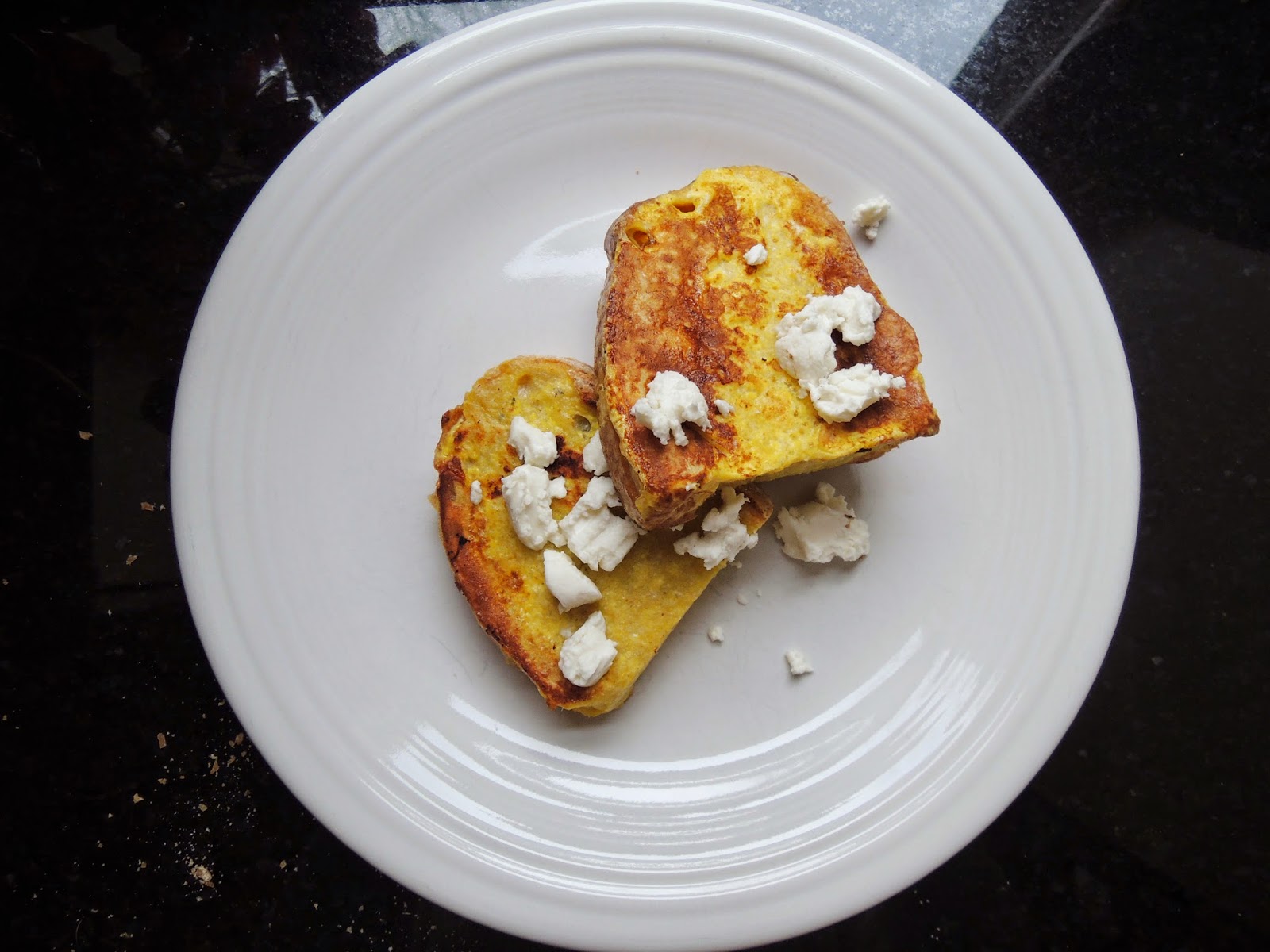 Holly Goes Lightly Rosemary French Toast with Honey Goat Cheese