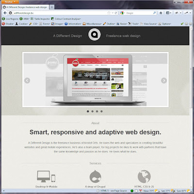 Screen shot of http://adifferentdesign.be/.