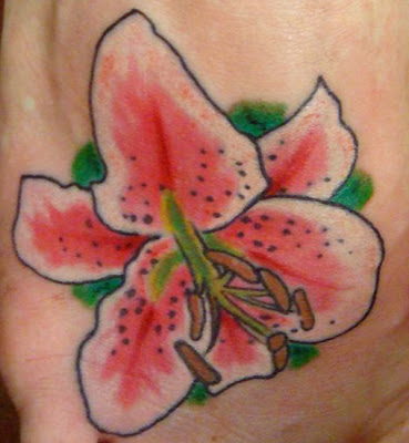free designs tiger lily tattoo flower