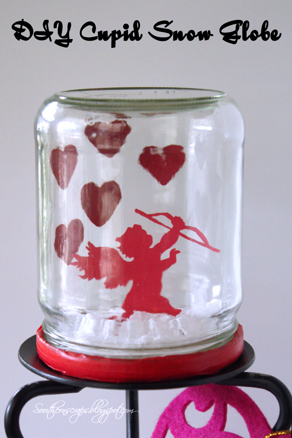 Cupid Snow Globe Quick and easy Valentine's decor