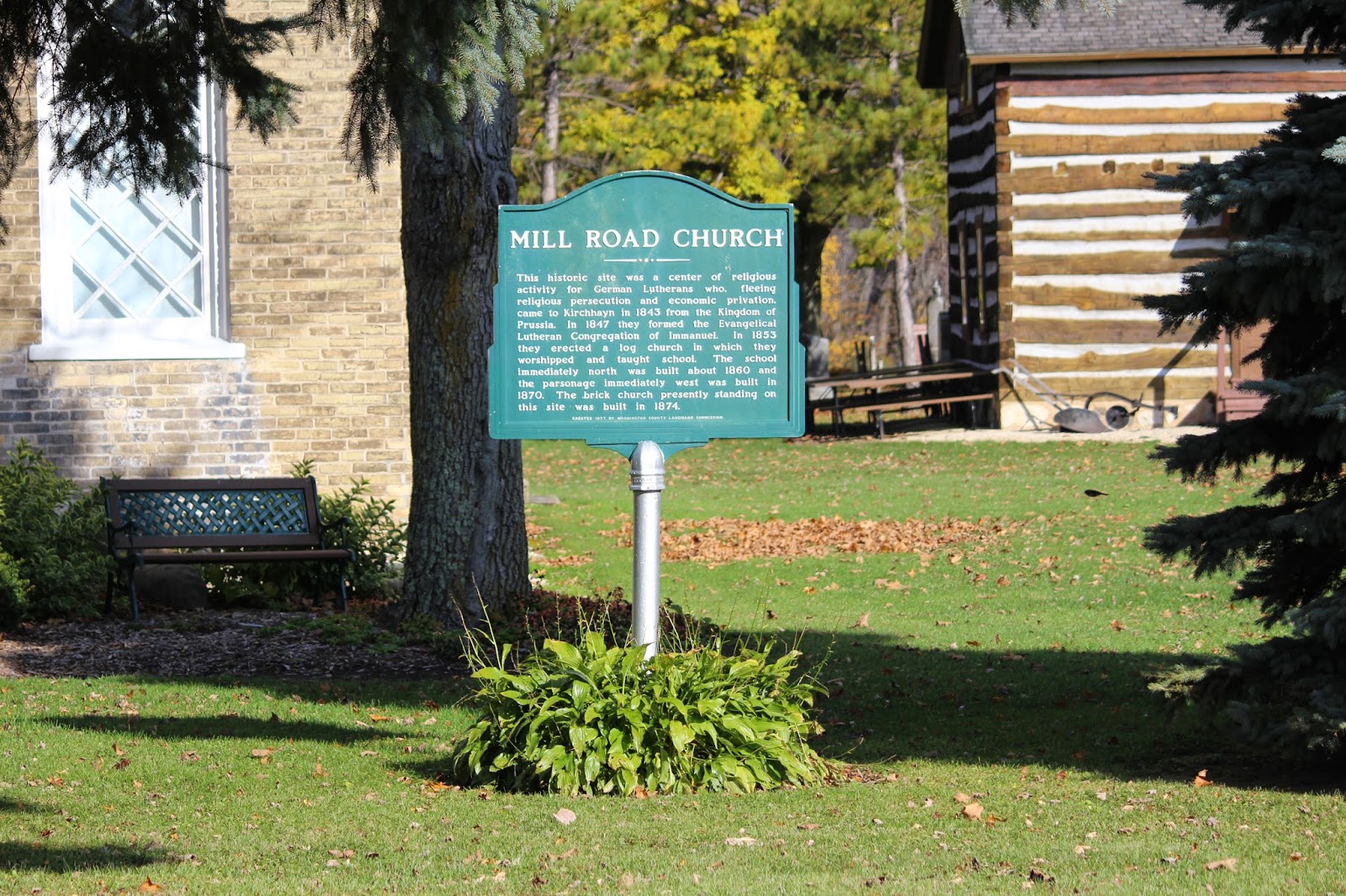 Wisconsin Historical Markers Mill Road Church