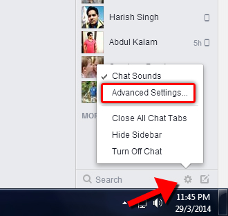 how to change friends list on facebook chat