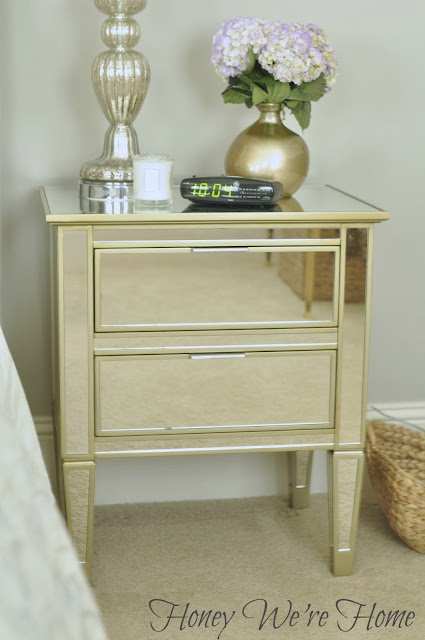Master Bedroom Update Mirrored Nightstands Home Design Interior