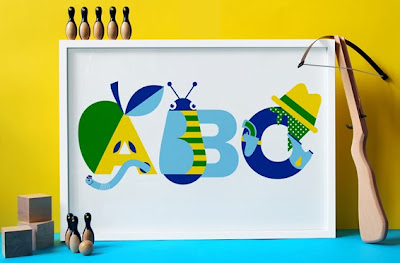 ABC prints from Nursery Names, a new venture by Emily Forgot