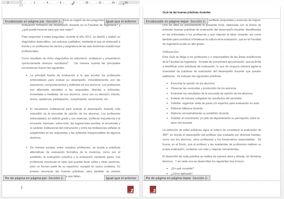 Word I Basico Video Nº 3 Interactivo Encabezados Pares E Impares Y Diferentes Nota Al Pie Imagen Configurar Pagina Innovaruntref
