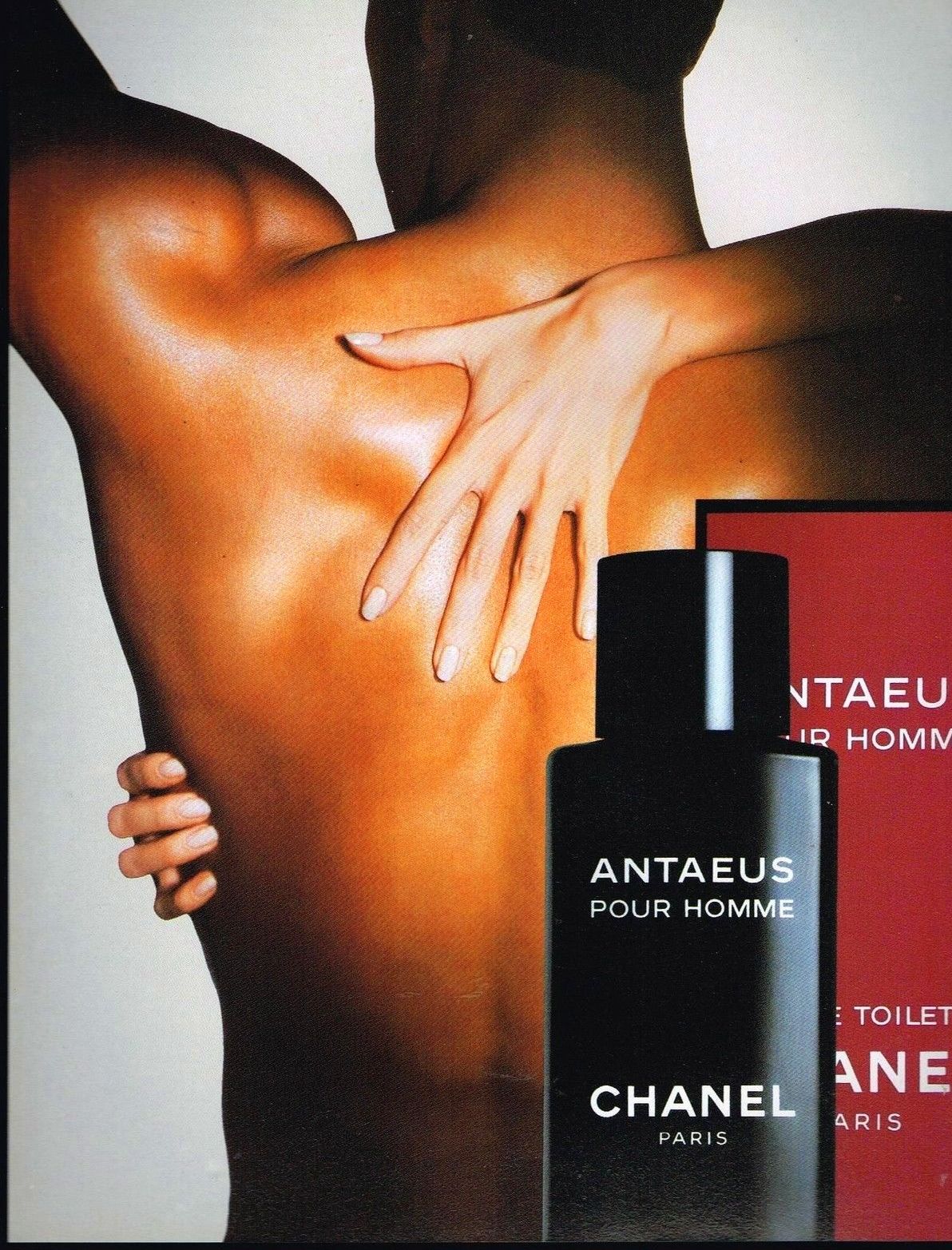 1984 Print Ad FOR Chanel Antaeus Fragrance Strength & Sensitivity Man  Lifting