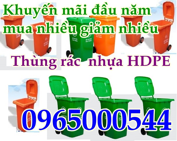 Thùng rác công cộng nhựa HDPE giá khuyến mãi