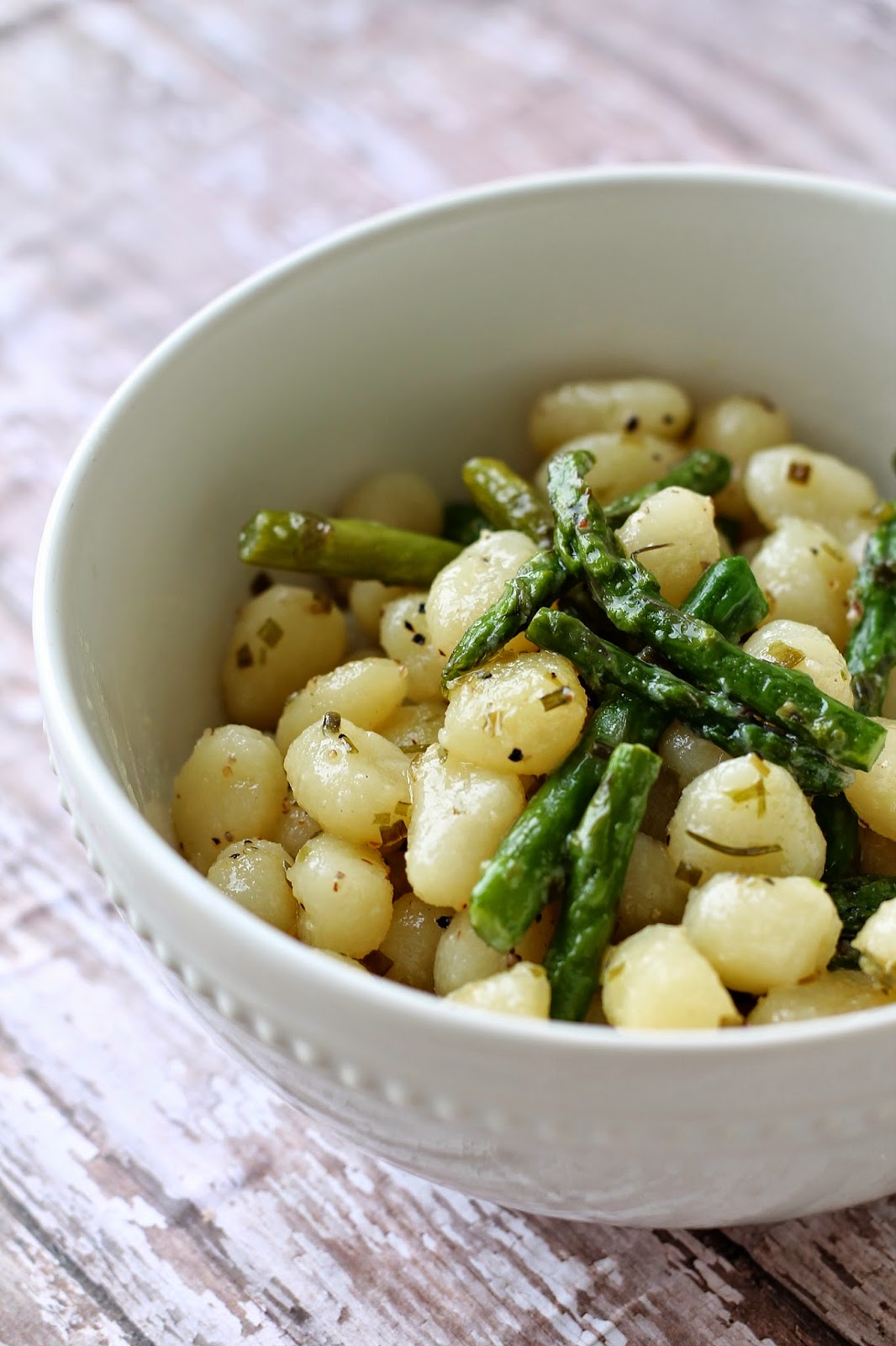 Gnocchi & Asparagus with Chive Butter Louisiana Bride