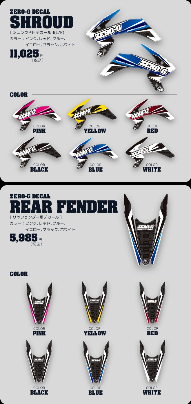 ZERO-G ブログ: ZERO-G WR250R/X シュラウド＆リヤフェンダー 発売