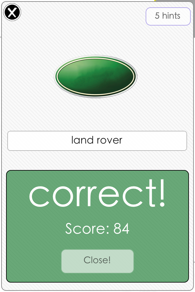 Logos Quiz iPad Game land rover