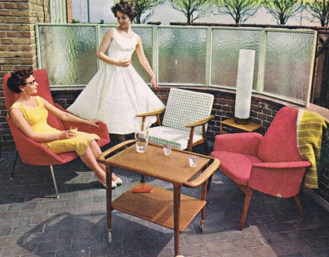 Dengang i 50erne: sommer på terrassen anno 1958