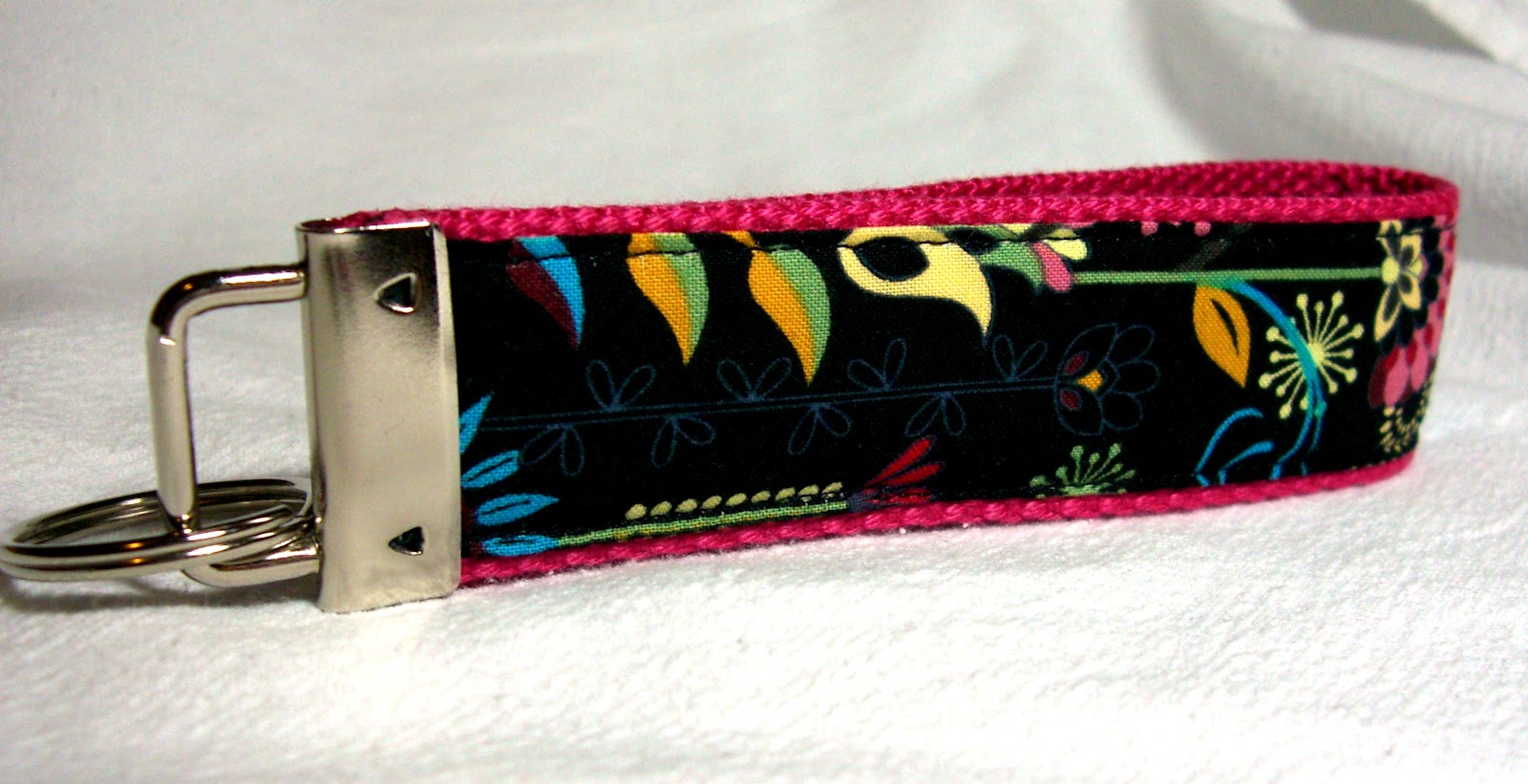 The Blissful Stitcher Embroidered Key Fobs