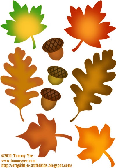 Origami n' Stuff 4 Kids: Fall Cut Out Patterns and Clip Art
