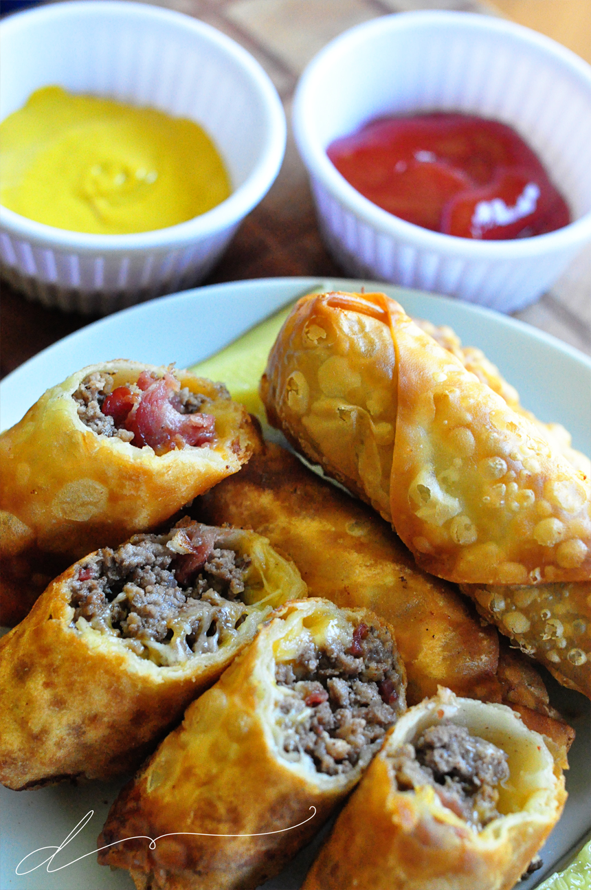 Bacon Cheeseburger Eggrolls.... divian l conner