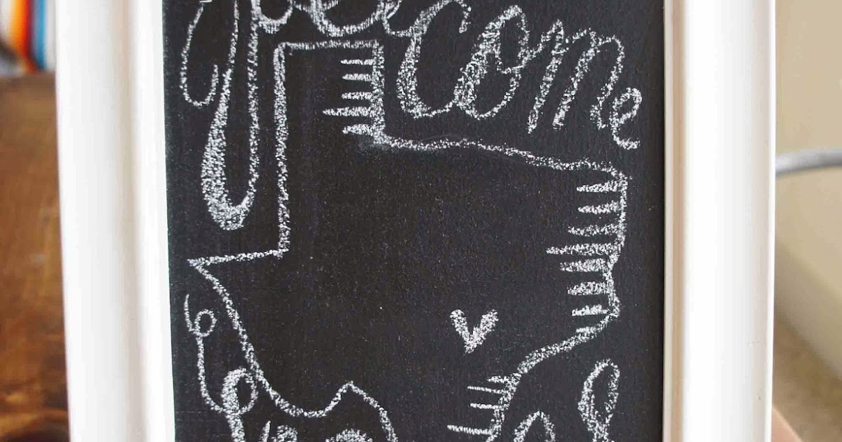 a Spoon of Style Easy DIY ; Chalk board drawing for your guest