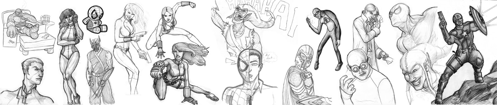 Need Arts?: Super Hero Sketch dump