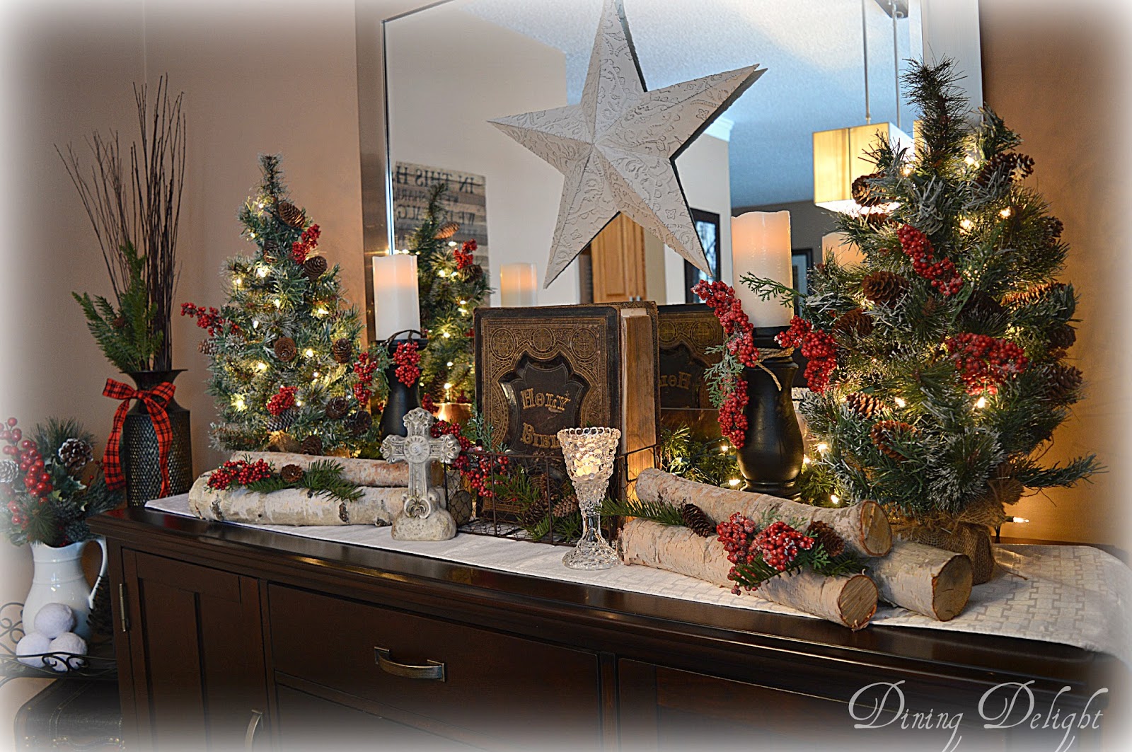 Dining Delight Rustic Christmas Sideboard