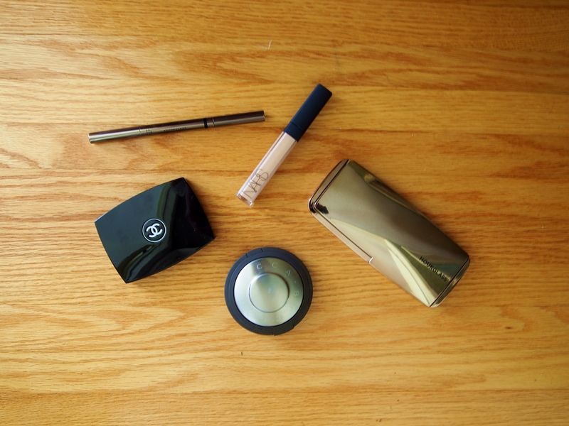 makeup products flatlay