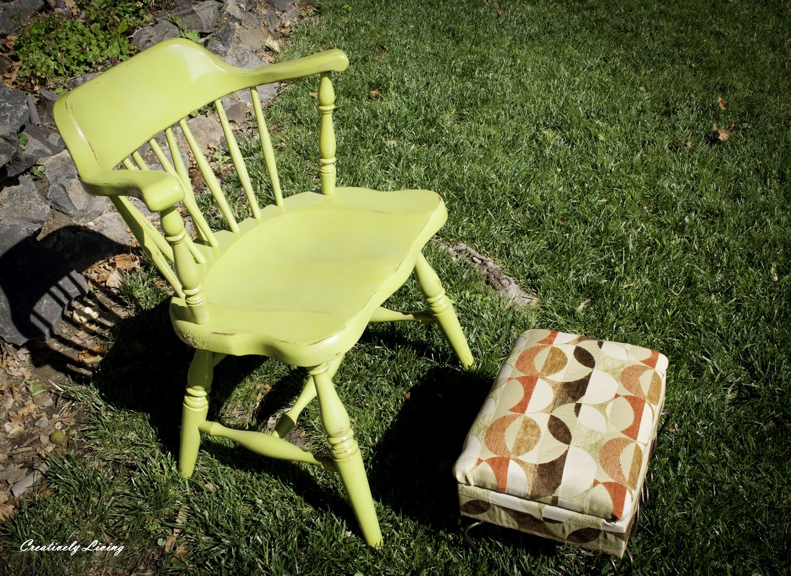 Chair and Footstool Makeover (Chloe's Room post 4) Creatively Living