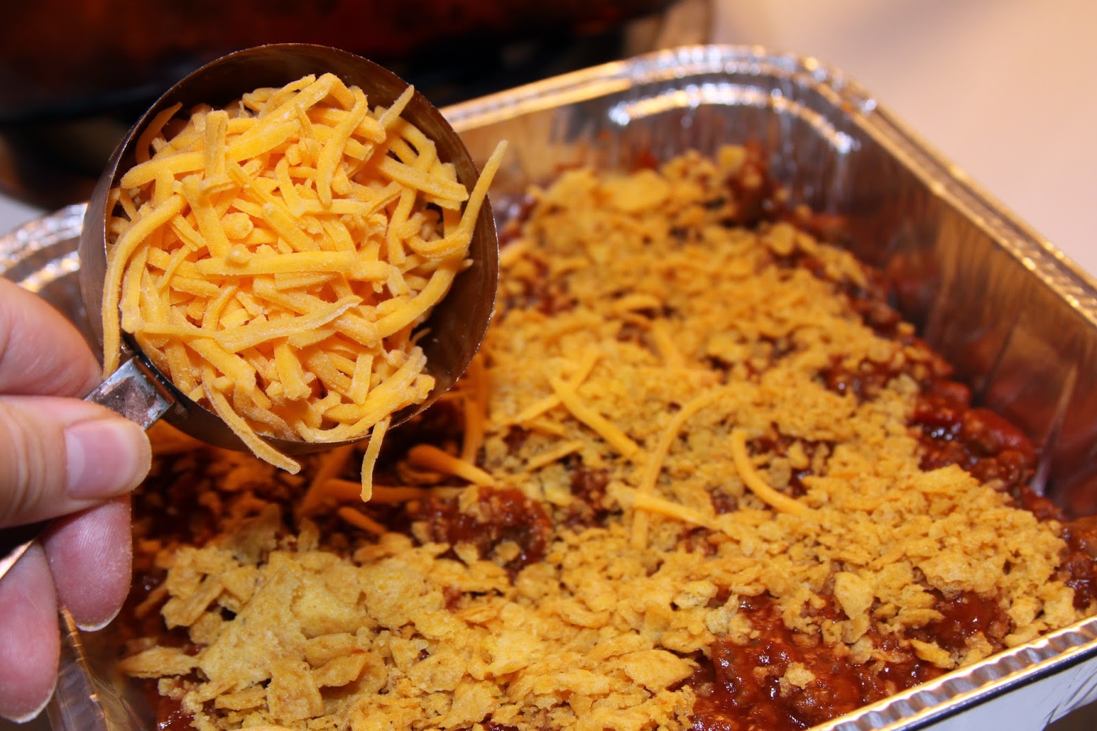 For the Love of Food Manwich Sloppy Joe Corn Chip Pie Casserole