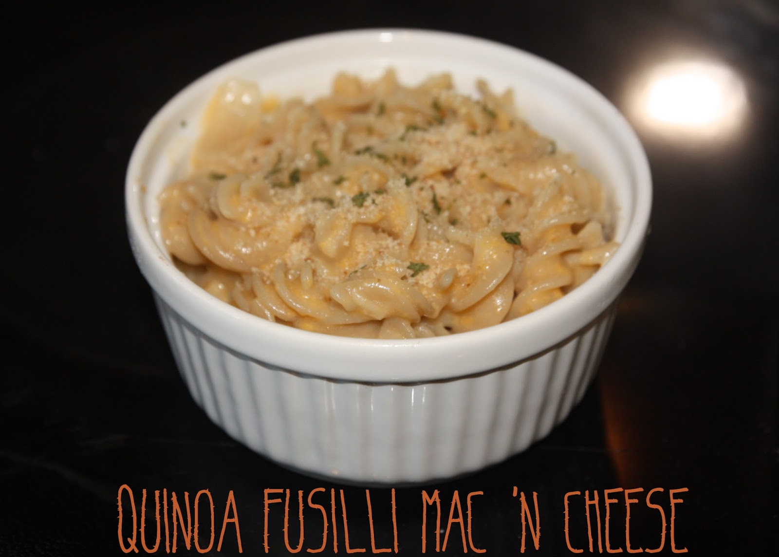 dr. sweet tooth Garlicky Quinoa Fusilli Mac N Cheese