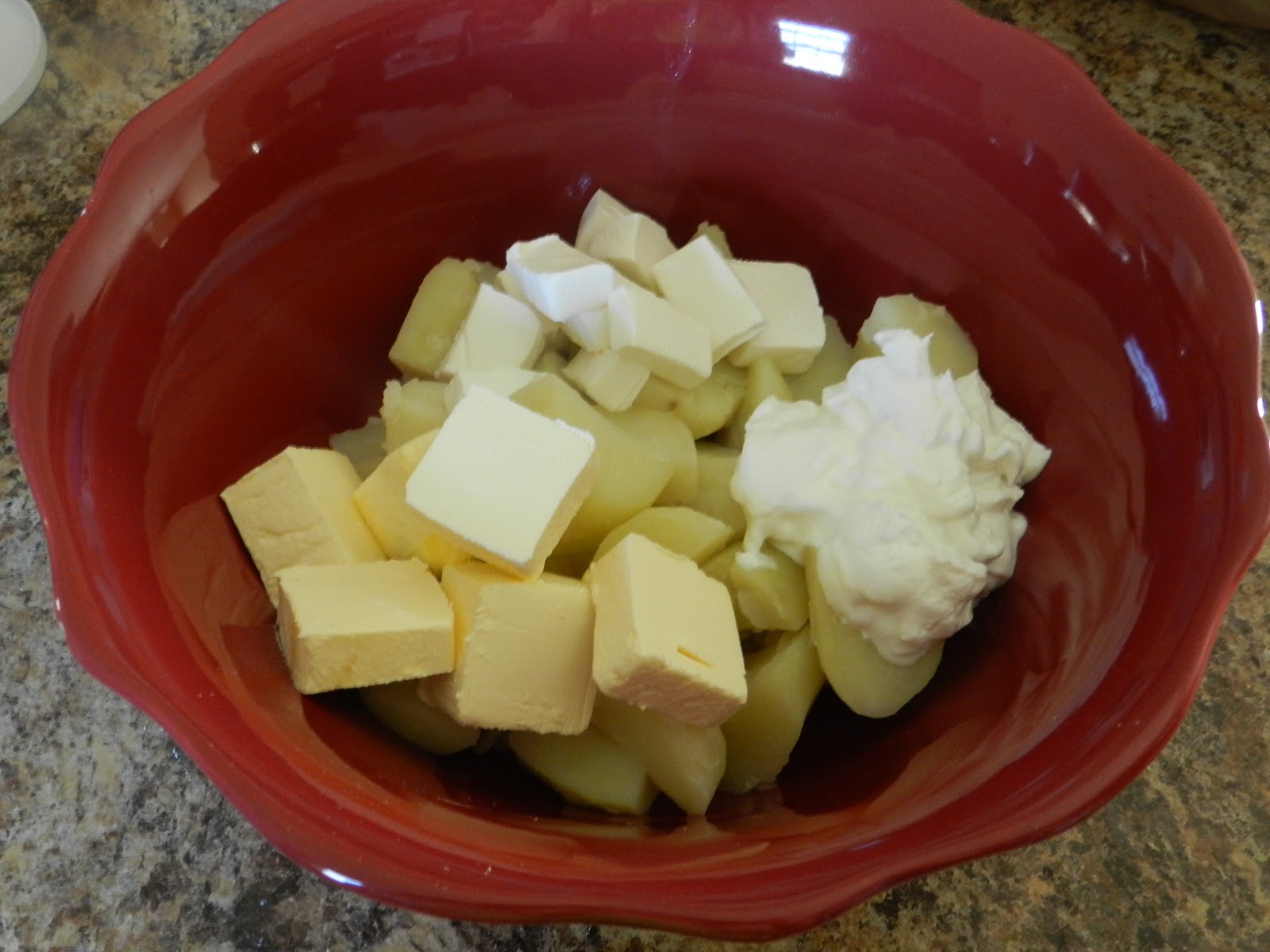 Southern Belle as an Army Wife Garlic ThreeCheese Mashed Potatoes