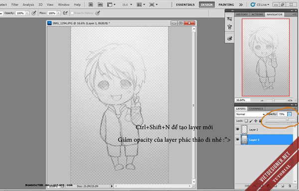 Cách vẽ Chibi bằng Photoshop từ hình thật