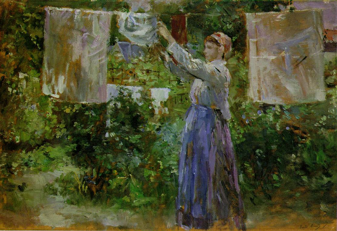 Berthe Morisot - Page 3 1881+Woman+Hanging+out+the+Wash+oil+on+canvas+46+x+67+cm+copy