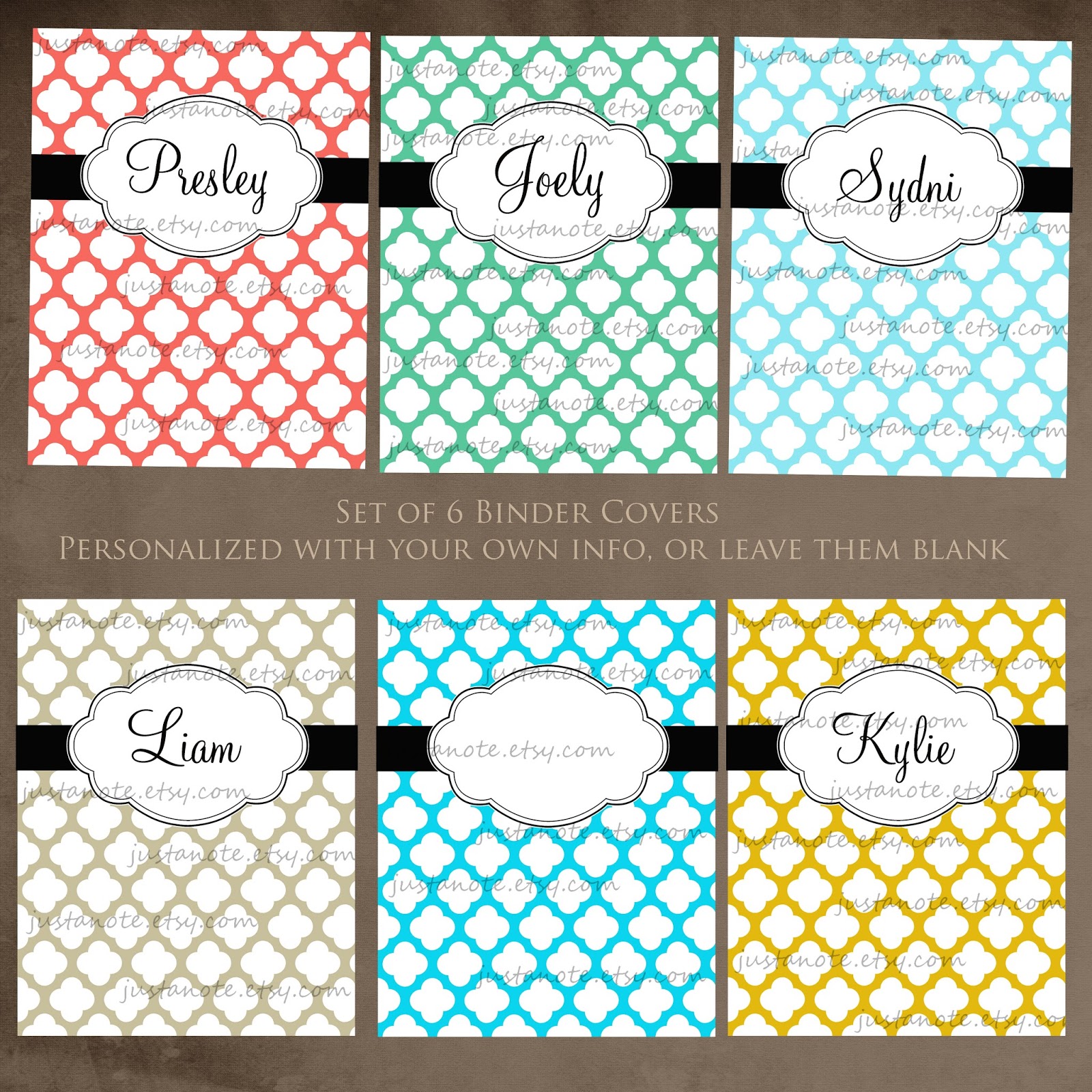 blank binder covers