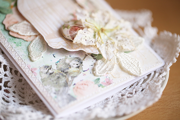 Shabby chic card by Evgenia Petzer using Madeleine collection by Bo Bunny