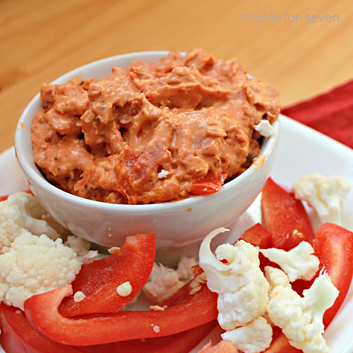 Crock Pot Pepperoni and Cheese Dip • Table for Seven