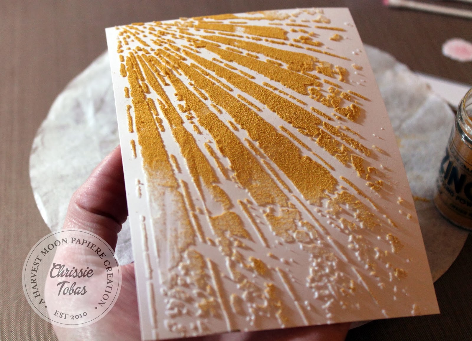 Lawnscaping Challenge Embossing Paste and Embossing Powder!