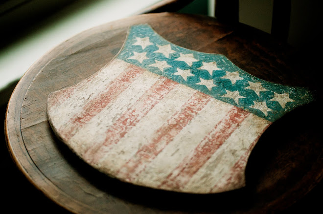 RED, WHITE, BLUE SHIELD, 10"H x 11"W. This one is SOLD but can be ordered.