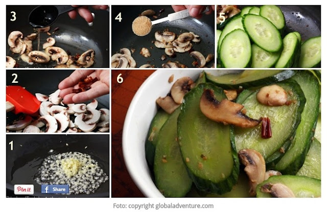 Resep Tumis Timun Jamur Pedas Resep Tumis Timun Jamur Pedas