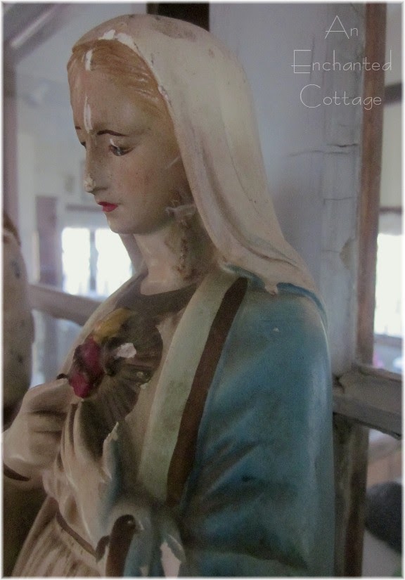 Statues Of Mary. chalkware statue of Mary