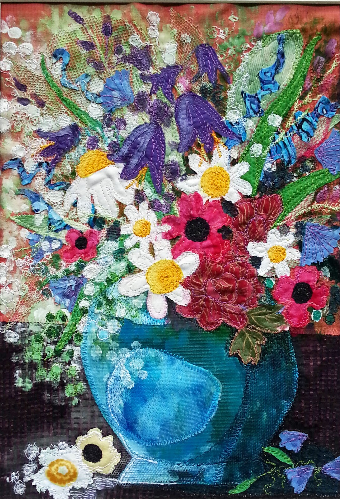 Stitchclothcolour Flowers and Journals.