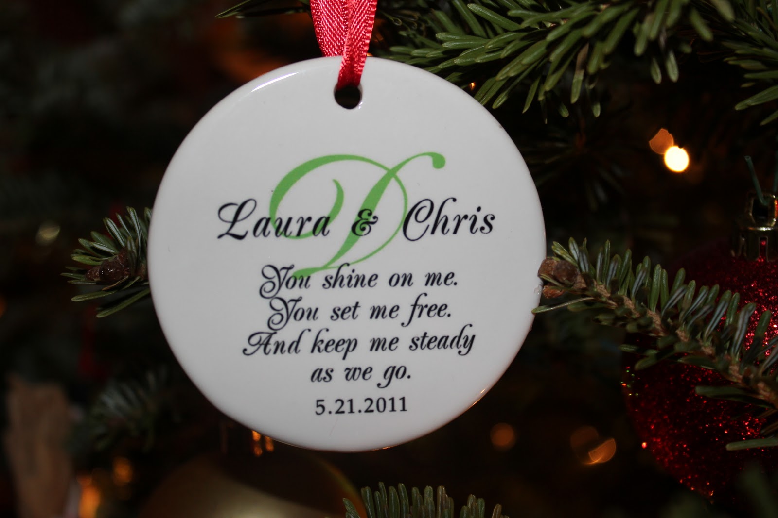 first christmas as husband and wife ornament