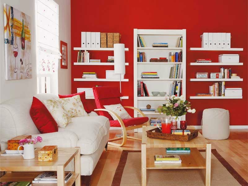 Muyameno.com: decoracion de salas rojas, parte 2