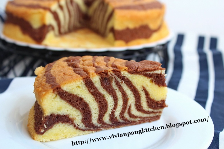 Vivian Pang Kitchen Zebra Butter Cake/ 斑马蛋糕 (Egg Separation Method)