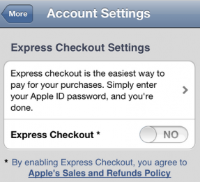 How Express Check out working for Apple iStore for easy shop.