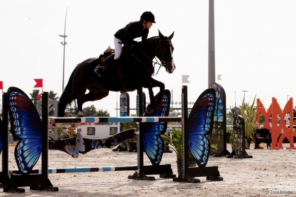 Charlotte Casiraghi and Guillaume Canet compete in the International Jumping in Cagnes,