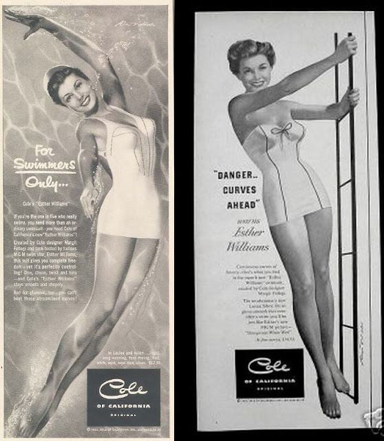 1950s Cole of California swimsuit advertisement Just Peachy, Darling