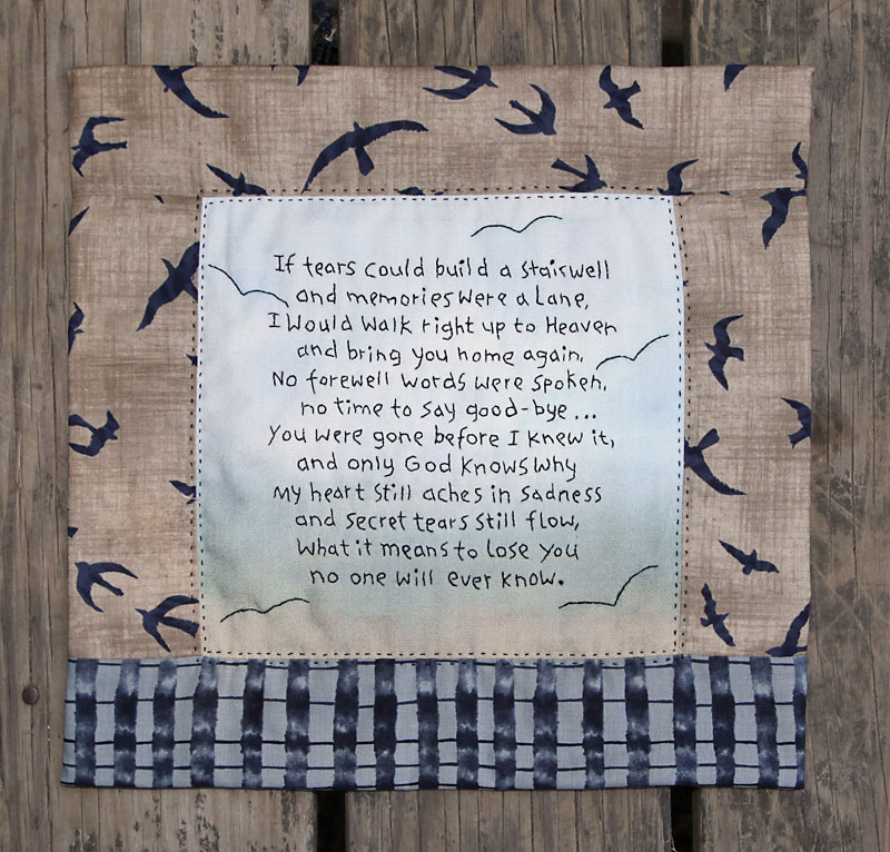 Woolensails Memorial Wall Hanging!